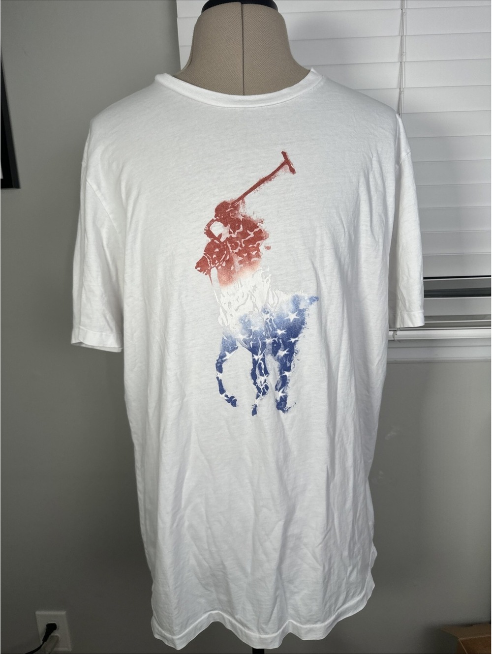 Polo Ralph Lauren Short Sleeve Cotton TShirt Men LT USA Flag